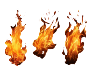 Dynamic fiery flames burning with intense heat, perfect for adding vibrant energy to your designs, create stunning visual effects with these powerful, captivating, and bold fire elements