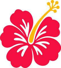 Hibiscus  Flower Editable Vector AI File | Adobe Illustrator | Export to SVG, EPS, PDF, PNG, DXF, JPEG