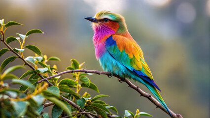 Obraz premium Exotic rainbow bird.