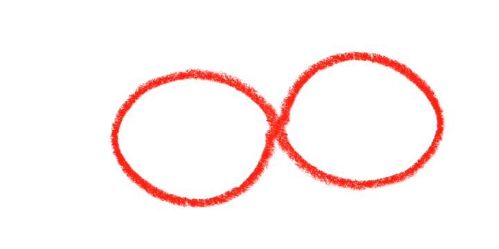 Red Infinity Symbol on Black Background Timelessness Potential Limitless Eternity Connection on transparent background