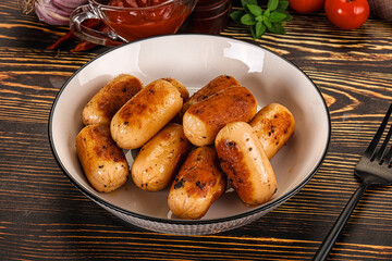 Roasted chicken mini sausages for breakfast