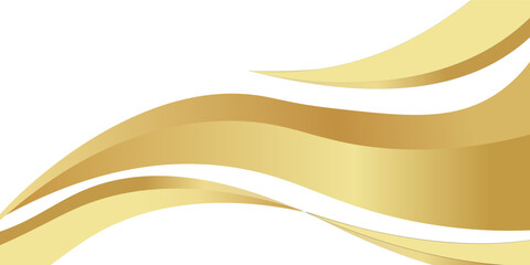 gold wave curve, golden wave corner shape for element, stripes ribbon golden graphic, striped gold. eps 10