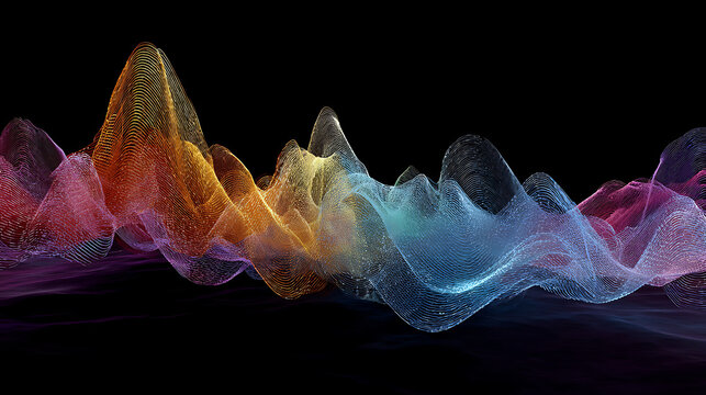 Fractal Waves in Flowing Smoke and Colorful Light