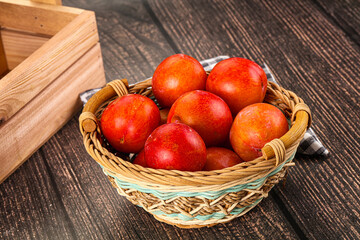 Fresh sweet juicy  purple plums