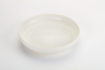 White ceramic empty bowl dishware