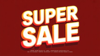 Unbeatable super sale banner for marketing promotions to attract buyers