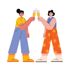 Naklejka premium Cheers to the New Year Celebration Vector Illustration EPS 10 File