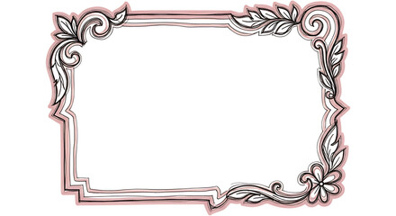 Vintage Floral Frame with Decorative Corners for Special Occasions
