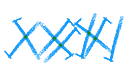 Abstract Network Art Connecting Lines and Shapes on Black Canvas Digital Drawing Design Light on transparent background