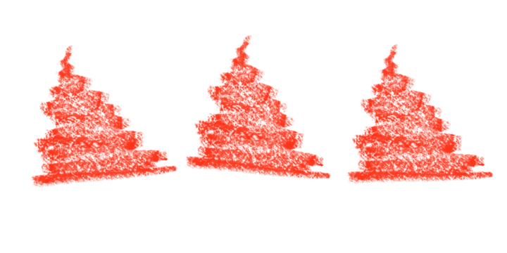 Christmas Trees Holiday Season Festive Season Christmas Decor Red Color Black Background on transparent background