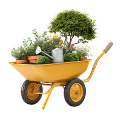 Gardening Wheelbarrow Isolated