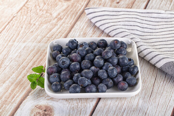 Raw ripe sweet and juicy blueberry