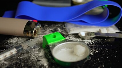 Safe drug use kit for drug users and addictive to substances for safe consumption. Kit may use for vein injection of Fentanyl, Cocaine, Crystal meth and Crack Cocaine.