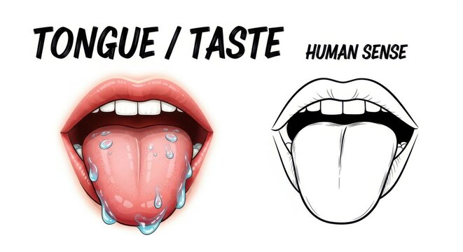 Exploring the human tongue and the sense of taste through realistic and illustrated views