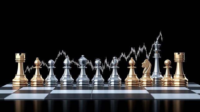 A glowing chess king stands against a blue backdrop, representing leadership and success in finance and collaborative efforts