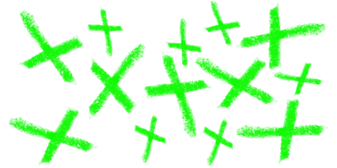 Neon Green Chalk Crosses on Black Background Abstract Graphic Design Pattern Vibrant Art on transparent background