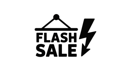 Announcing flash sale with lightning bolt for limited time discounts