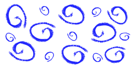 Cobalt Swirls Design Abstract Cobalt Blue Swirls on Black Elegant Design Element Backgrounds on transparent background