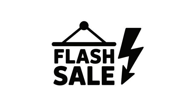 Announcing flash sale with lightning bolt for limited time discounts