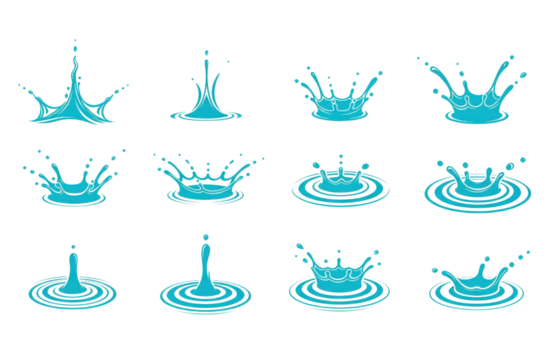 Elegant arc of water frozen in time, showcasing its smooth texture and dynamic form against a white backdrop, isolated on transparent background, perfect for conveying purity and refreshment