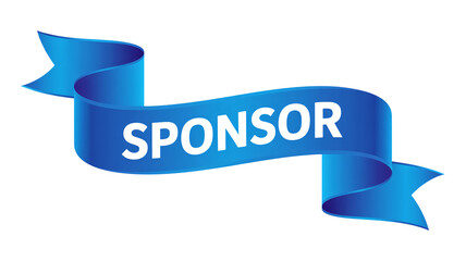 Bold sponsor ribbon for event promotion and marketing success