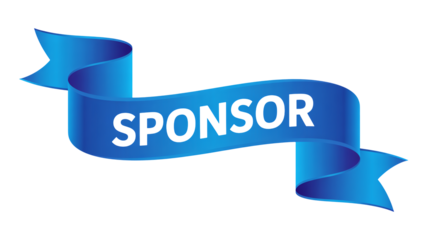 Bold sponsor ribbon for event promotion and marketing success