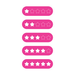 Rating bar stars button choice