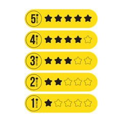 Rating bar stars button choice