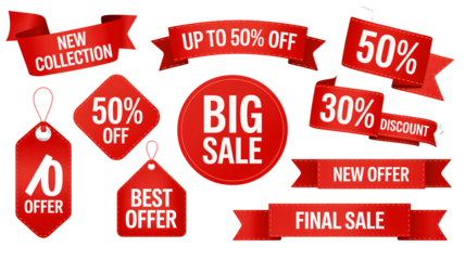 Boost sales with these eye-catching discount and offer label graphics