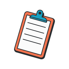 Clipboard with paper for taking notes to do list and planning work