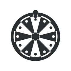 Spinning fortune wheel vector illustration on transparent background