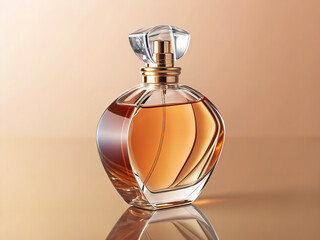 Luxury glass perfume bottle with gold spray oil and crystal decoration 