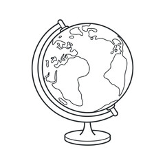 Earth globe vector illustration on transparent backdrop