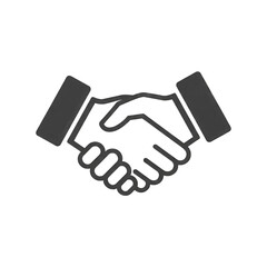 Naklejka premium Handshake icon business partnership agreement trust concept transparent background