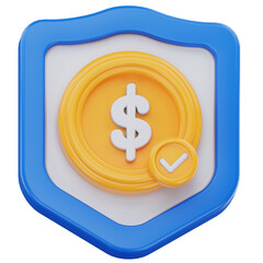 3D Money Protection Icon