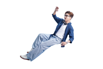 Young Man in Contemplation: A young man, in a casual yet trendy ensemble, is deep in thought, capturing his pensive gaze as he explores the world around him.