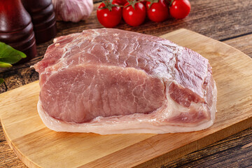 Raw pork meat fillet piece