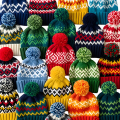Colorful Knitted Winter Hats Collection