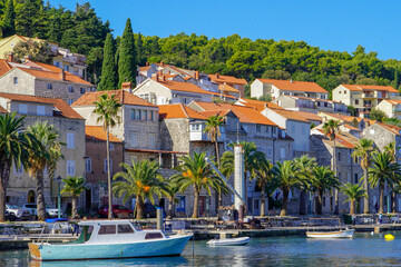 Historic town of Korcula architecture view, archipelago of southern Dalmatia in Croatia.