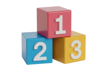 Vibrant learning blocks creatively stacked, perfect for educational resources and children's products, offering playful numeric discovery and fostering early math skills in a colorful, engaging way