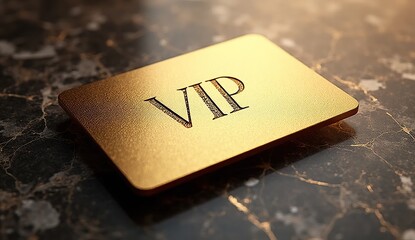 luxury textured plate with embossed 3d vip typography