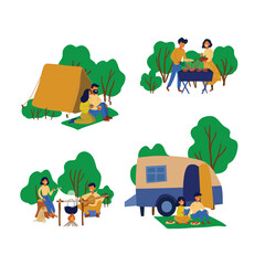 People taking care of plants