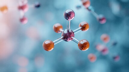 Molecular Structures Floating in a High-Tech Research Lab, Showcasing Chemistry Concepts