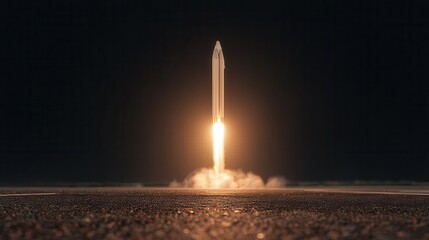 Exciting Launch Event Showcases the Advancements in Space Technology at Night