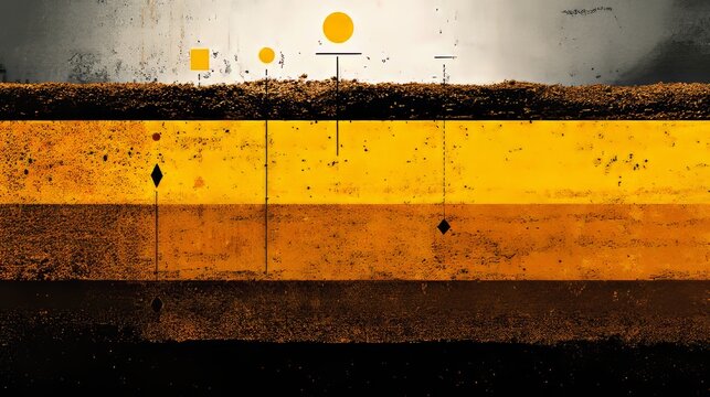 Educational geology illustration for scientific, mining, and environmental presentations highlighting underground structure and earth science concepts