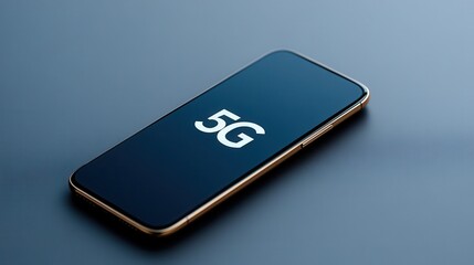 Modern Smartphone Showcases 5G Connectivity With Dynamic Speed Graphics