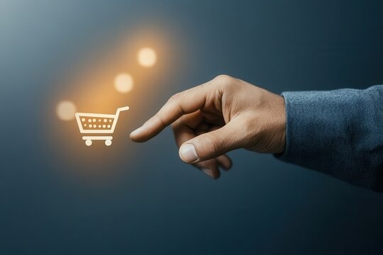 Businessman Engaging With E-Commerce Growth Through Virtual Technology