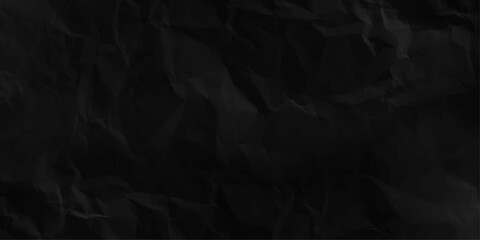 Paper texture. wrinkled paper texture. crumpled paper texture.  Dark Black facbric paper crumpled texture. 