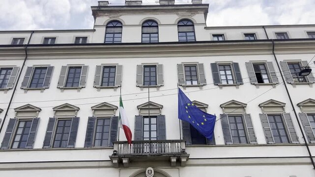 Carabinieri Police Headquarters on Via della Moscova, Milan, Italy