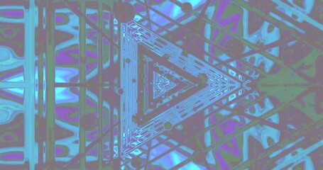 Seamless tunnel video loop with vibrant colors and geometric shapes for immersive screensaver experience